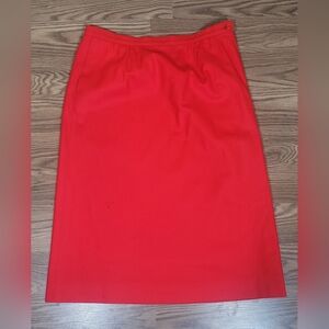 Red 100% Wool Vintage Pendleton Skirt